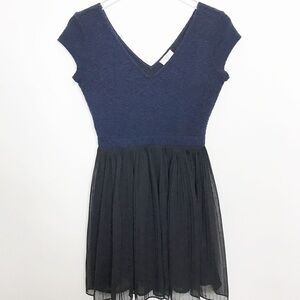 Pins & Needles navy/black skater dress cap sleeves